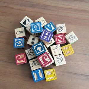 Colorful Wooden Alphabet Blocks for Kids